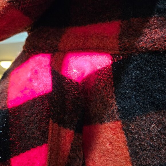 Vintage Woolrich Shirt Mens 17 Medium Wool Red Buffalo Plaid Shacket 50s READ - Picture 14 of 16